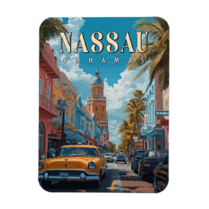 Vintage Nassau Bahamas - Classic Tropical Magnet