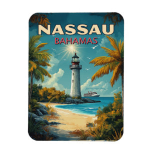 Vintage Nassau Bahamas Magnet