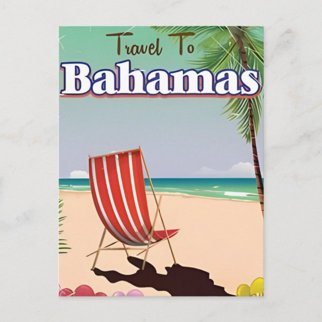 Vintage nassau Bahamas the caribbean vacation  Postcard (Front)