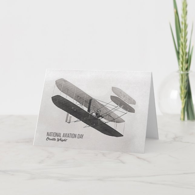 Vintage National Aviation Day Greeting Card (Front)