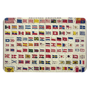 Vintage National Flags Chart - created 1863 Magnet
