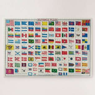 Vintage National Flags Jigsaw Puzzle
