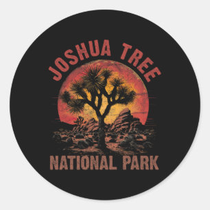 Vintage National Park Retro Outdoor Camping Hike J Classic Round Sticker