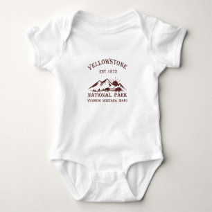 Vintage National Park Yellowstone Baby Bodysuit