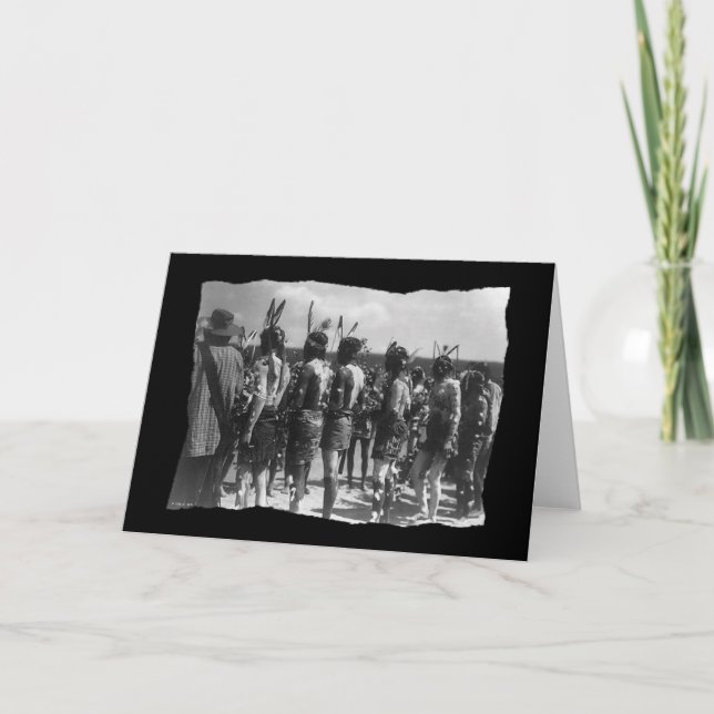 Vintage Native American Apache Feast Card (Front)