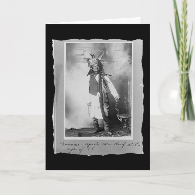 Vintage Native American Geronimo Apache Card (Front)