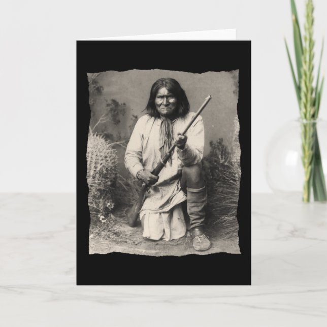 Vintage Native American Geronimo Apache Card (Front)