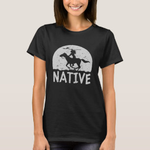Vintage Native American Headdress, Heritage Pride T-Shirt
