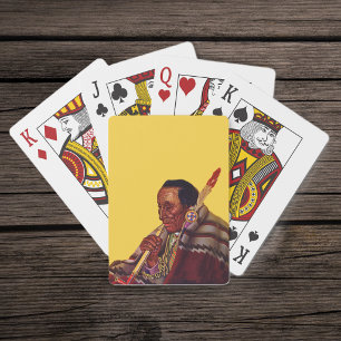 Vintage Native American Warrior Peace Pipe Playing Cards