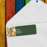 Vintage Native American Woman Village Forest