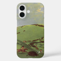 Vintage Native Americans, Buffalo Chase by Catlin