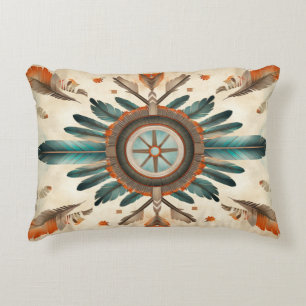 Vintage Native Feather Retro Dream Catcher Pattern Decorative Cushion