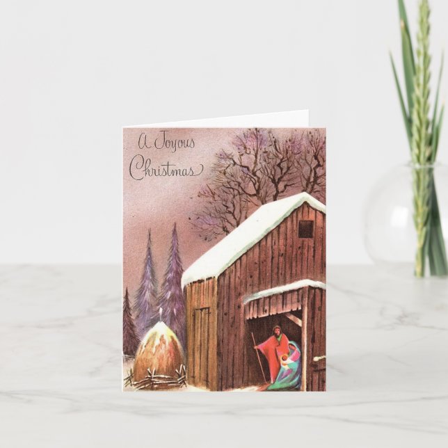 Vintage Nativity Christmas Card (Front)