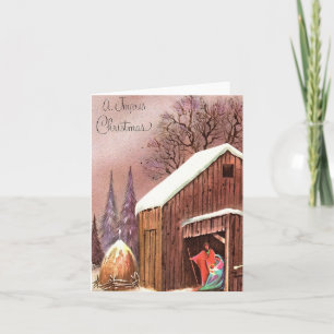 Vintage Nativity Christmas Card
