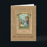 Vintage Nativity Christmas Greeting Holiday Card<br><div class="desc">Christmas greeting card with framed vintage nativity scene.</div>