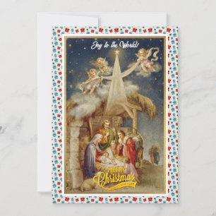 Vintage Nativity Christmas I Classic Religious Hol Holiday Card