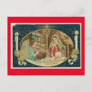 VINTAGE NATIVITY SCENE POSTCARD