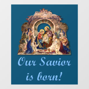 Vintage Nativity Window Cling