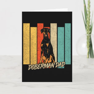 Vintage Natural Ear Doberman Dog Dad Dog Owner Fat Card