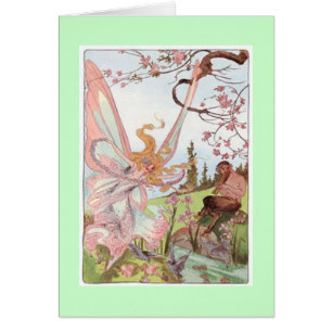 Vintage Nature Fairy Card