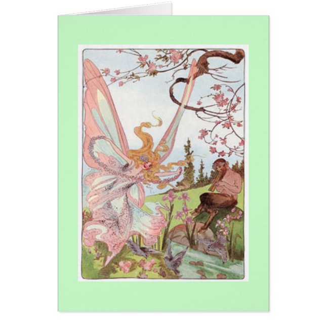 Vintage Nature Fairy Card (Front)