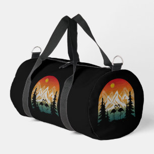 Vintage Nature Flamingo T-Shirt Duffle Bag