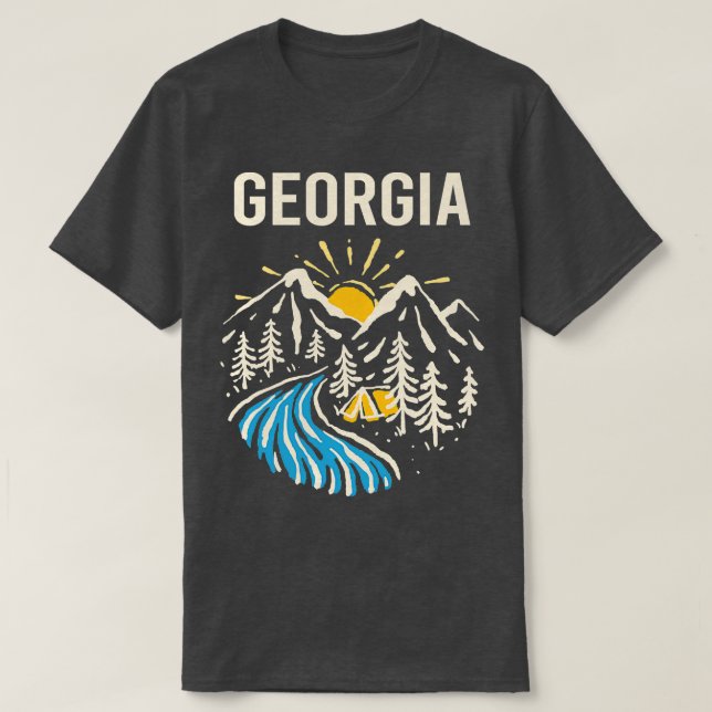 Vintage Nature Landscape Georgia TShirt (Design Front)