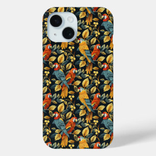 Vintage Nature Parrot iPhone 15 Case