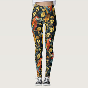Vintage Nature Parrot Leggings