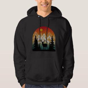 Vintage Nature Reindeer Hoodie