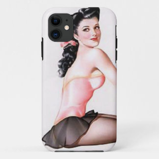 Vintage Naughty Ballerina Pin Up Girl iPhone 11 Case