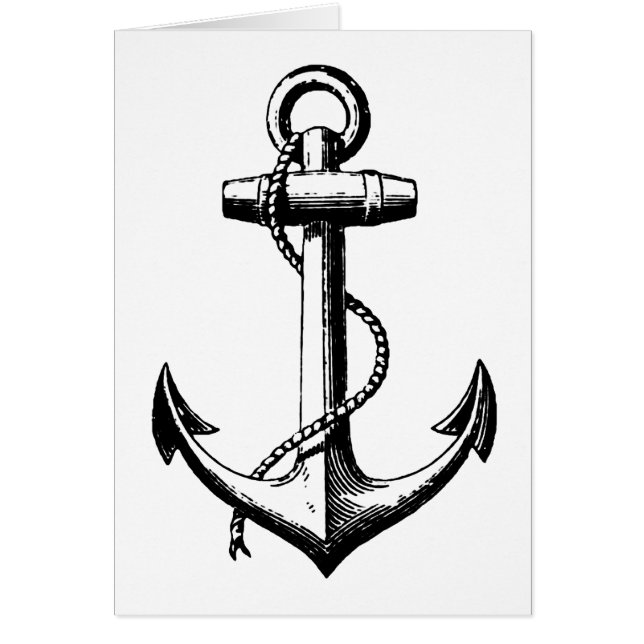 Vintage Nautical Anchor Illustration (Front)