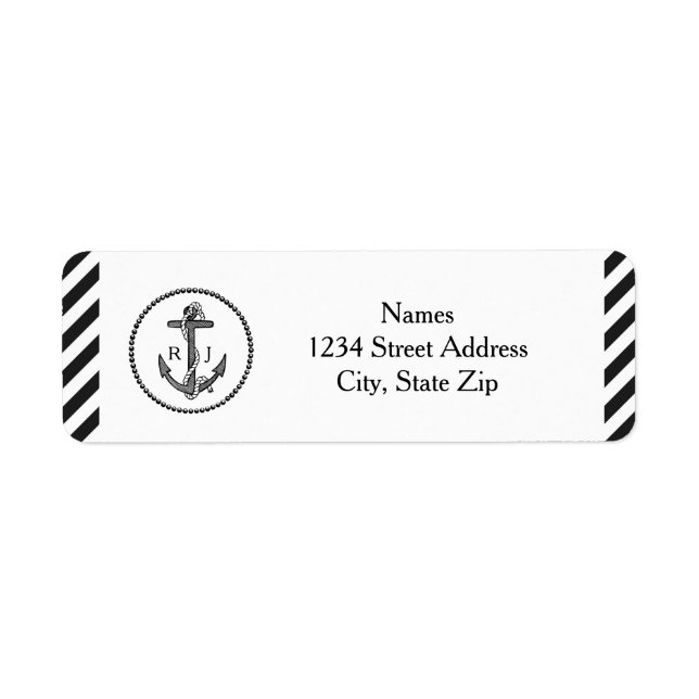 Vintage Nautical Anchor - Return Address Labels (Front)