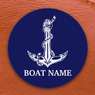 Vintage Nautical Anchor Rope Boat Name