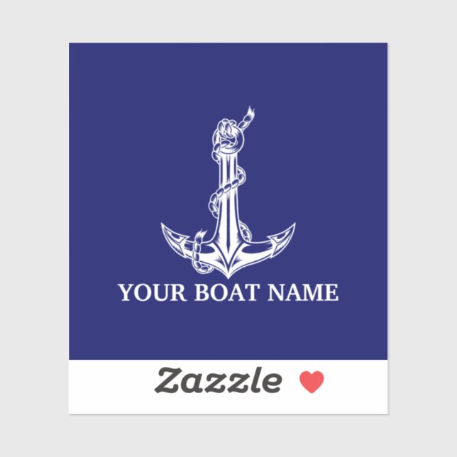 Vintage Nautical Anchor Rope Boat Name (Sheet)