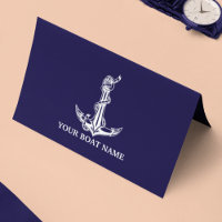 Vintage Nautical Anchor Rope Boat Name