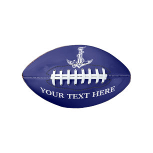 Vintage Nautical Anchor Rope Your Text Here Football