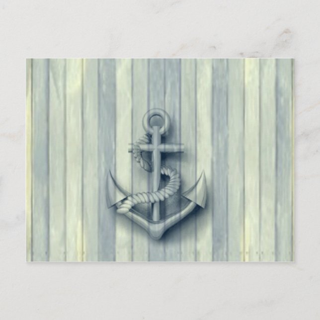 Vintage nautical classy anchor postcard (Front)