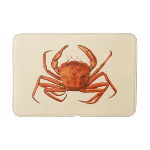 Vintage Nautical Crab Bath Mat Home Bathroom Decor
