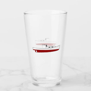 Vintage Nautical - Downeast Maine Lobster Boats Glass
