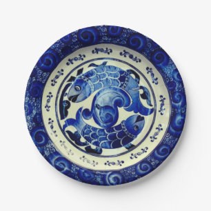 Vintage Nautical Fish Paper Plates