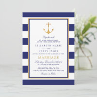 Vintage Nautical Gold Anchor Wedding
