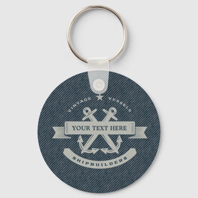 Vintage Nautical Key Ring (Front)