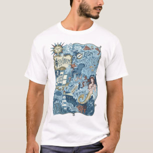 Vintage Nautical Navigation Compass Map T-Shirt
