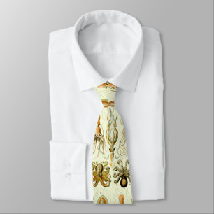 Vintage Nautical Octopus by Ernst Haeckel Tie