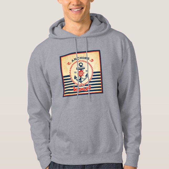 Vintage Nautical Poster Hoodie (Front)