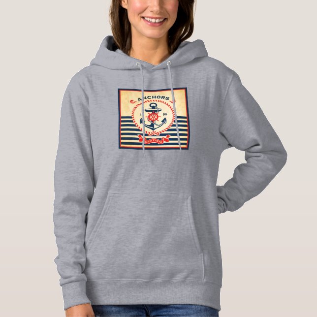 Vintage Nautical Poster Hoodie (Front)