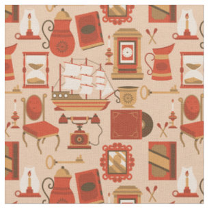 vintage nautical retro marine antique ship fabric