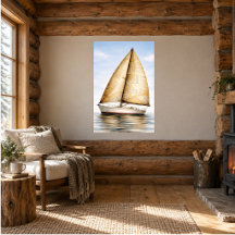 Vintage Nautical Sailboat