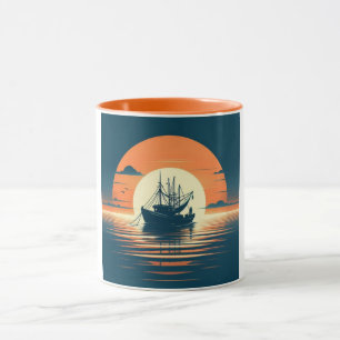 Vintage/Nautical shrimp/fishing Mug